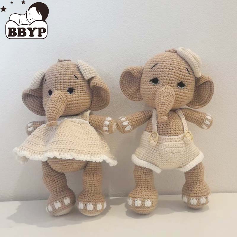Home And Textiles Today - Handgemaakt gehaakt olifant knuffel amigurumi dier