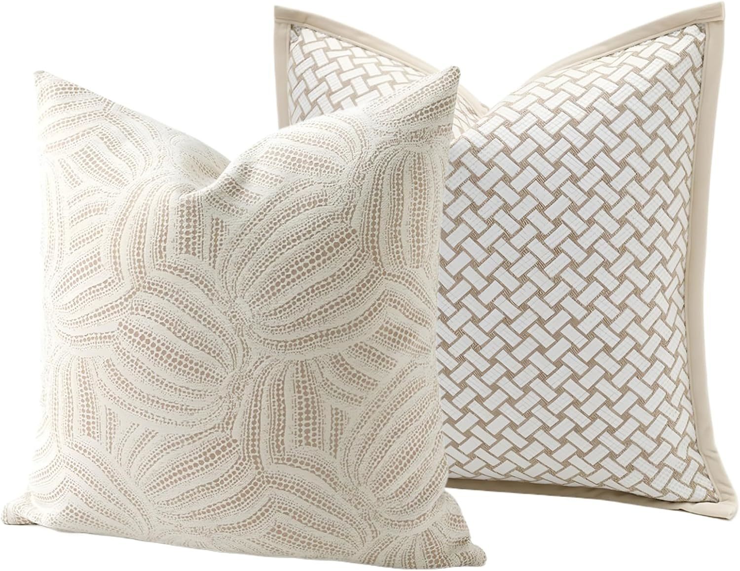 Pillow Cover 20X20 - High End Dubbelzijdig Geometrische Jacquard Kussenhoes