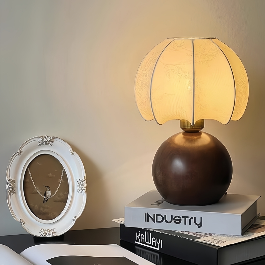 Home Textiles & Furnishings - Vintage bloementafellamp, middeleeuwse bedlamp, slaapkamer, woonkamer,