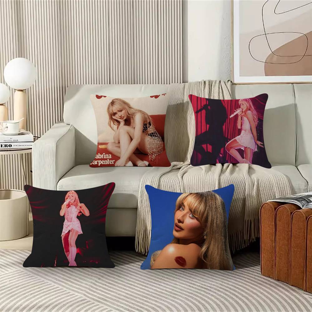 Home Textiles Inc - Modezangeres S-Sabrina C-Carpenter Kussensloop Bankkussenhoes Thuis