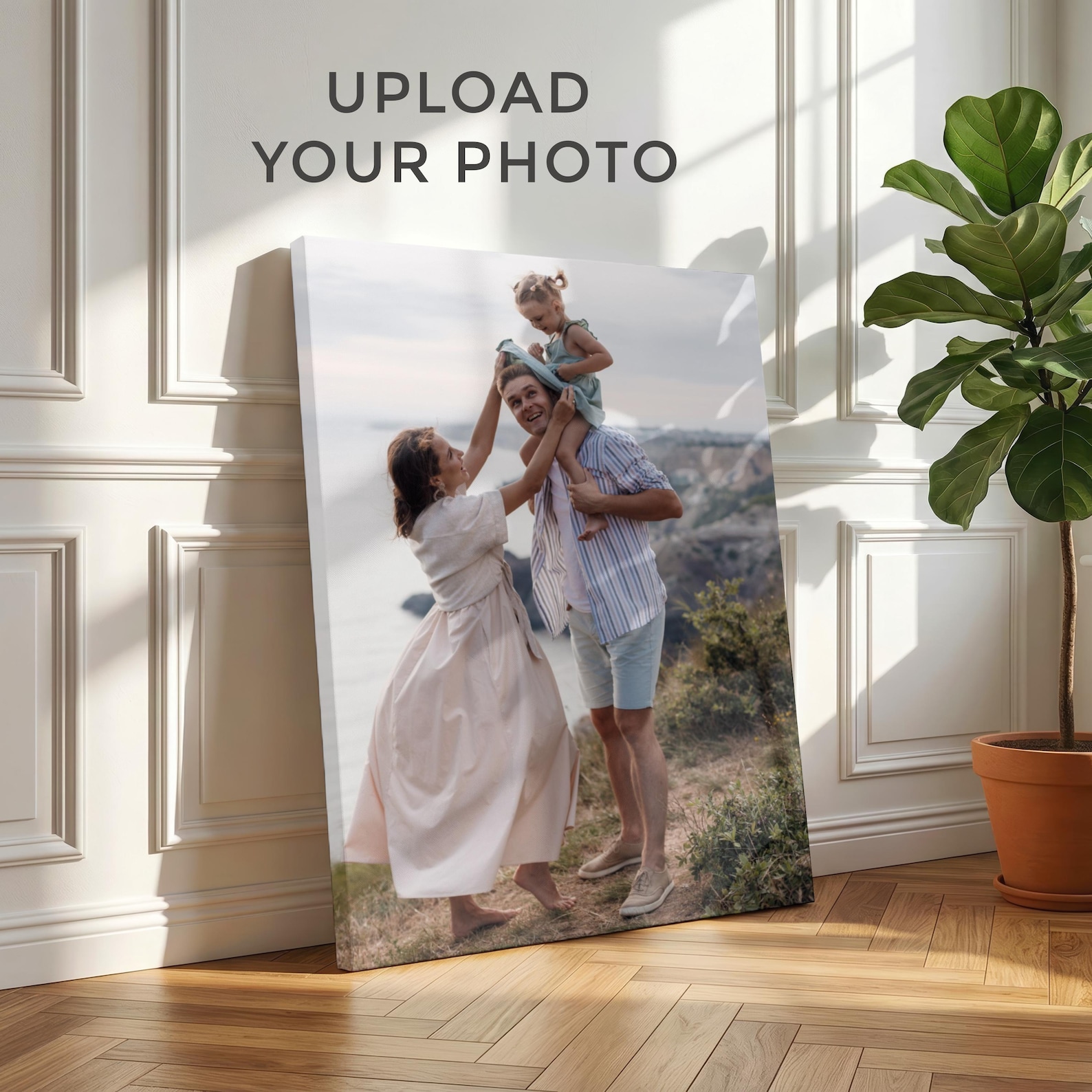 Home Textiles & Furnishings - Gepersonaliseerd fotocanvas, op maat gemaakte familie-wanddecoratie,