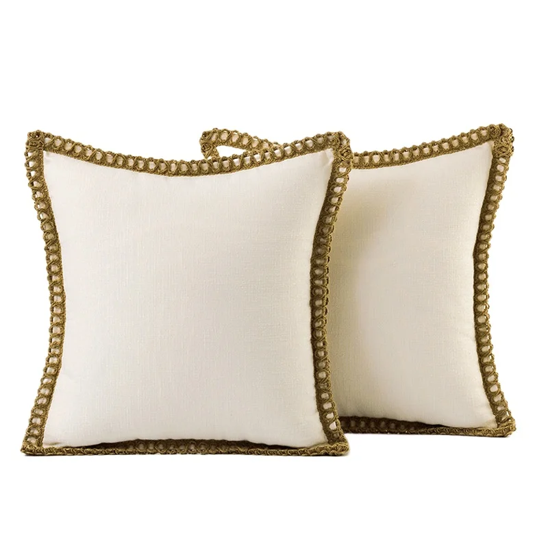 Pillow Cover 20X20 - Katoen Linnen Effen Kleur Kussensloop met