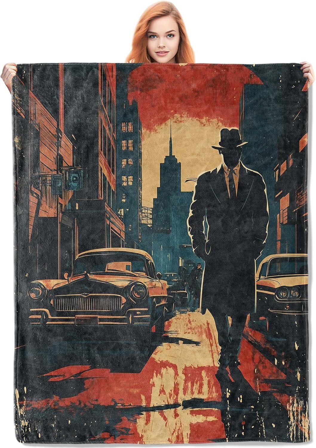 Home Textiles & Furnishings - Noir Detective Deken Cadeaus voor Vrouwen
