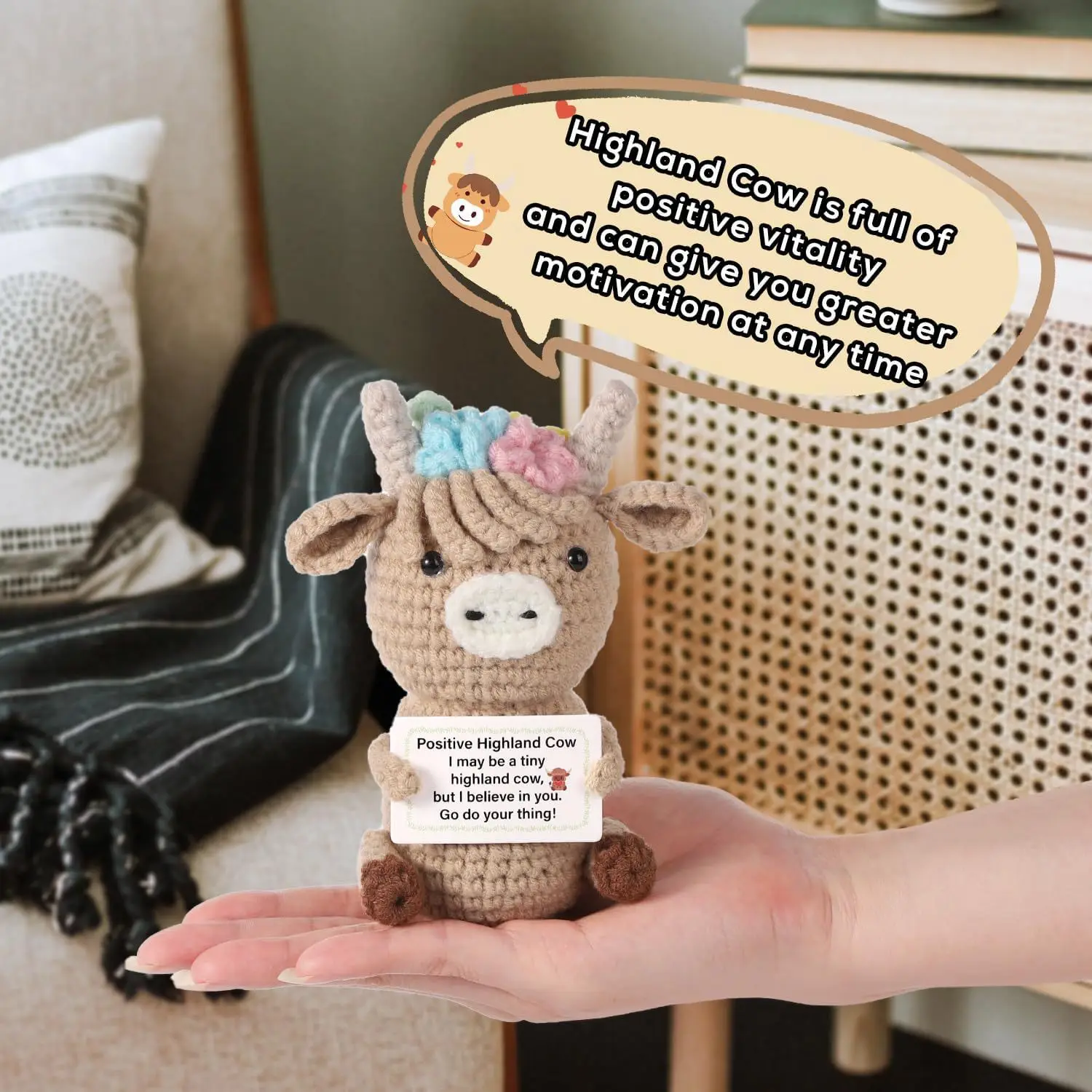 Gehaakte emotionele koe pop de - Home And Textiles Today recensie en prijs