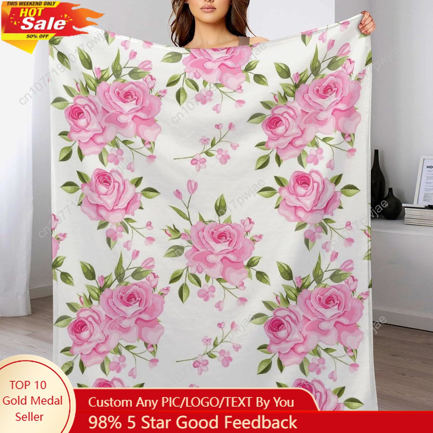 Roze bloem gooien deken bloeme - Home Textiles & Furnishings recensie en prijs
