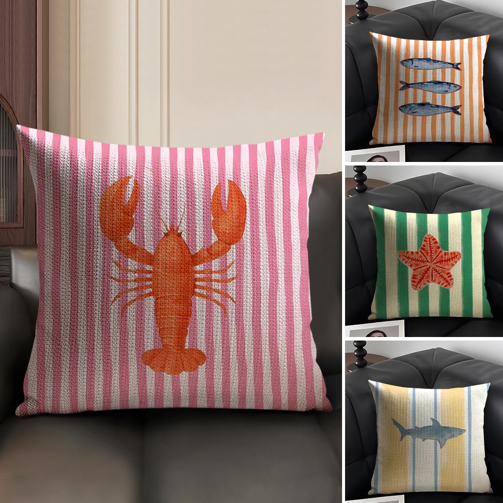 Ocean Life Thema Gestreepte Ku - Pillow Cover 20X20 recensie en prijs
