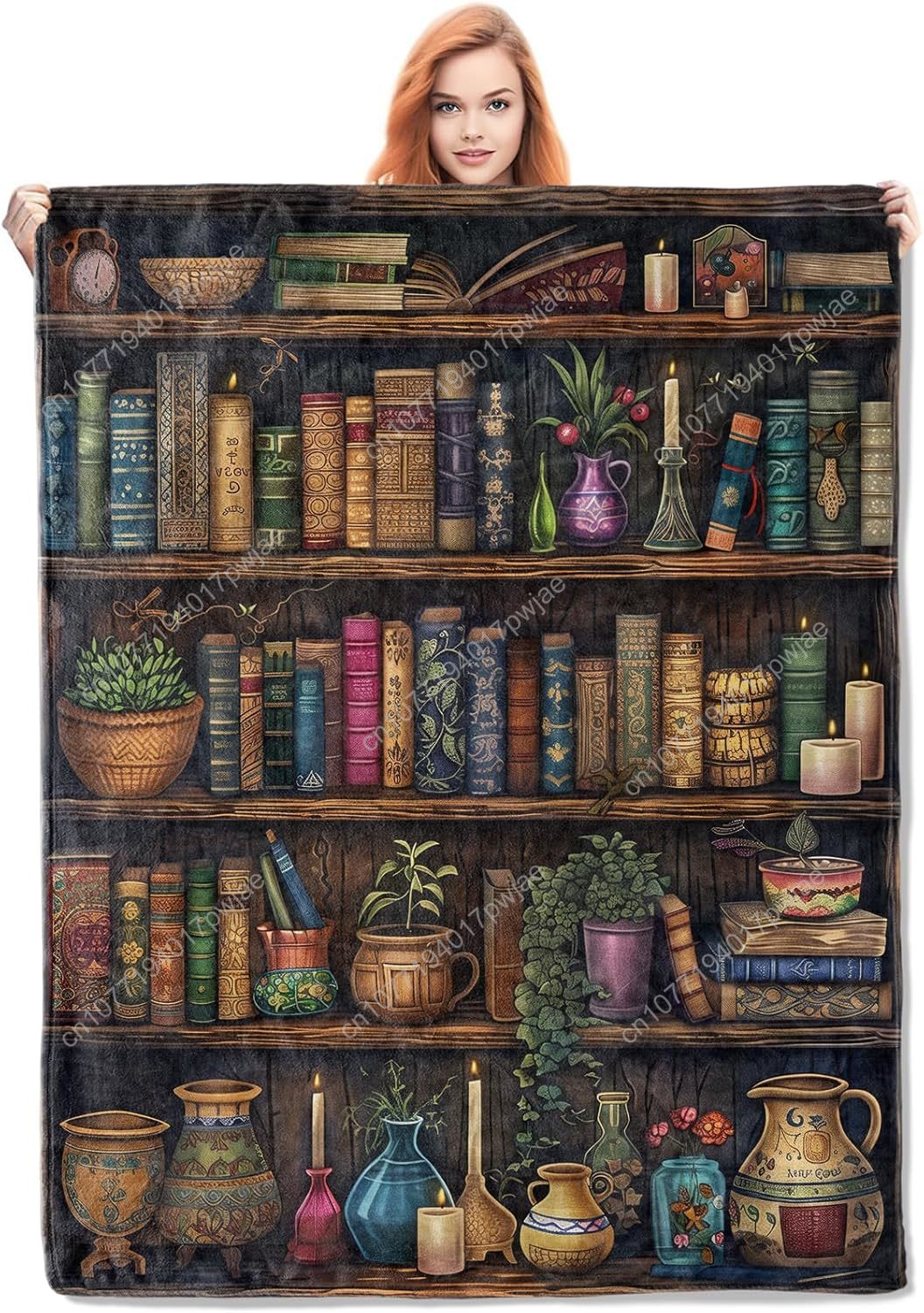 Vintage boekenplankdeken Lezen - Home Textiles & Furnishings recensie en prijs